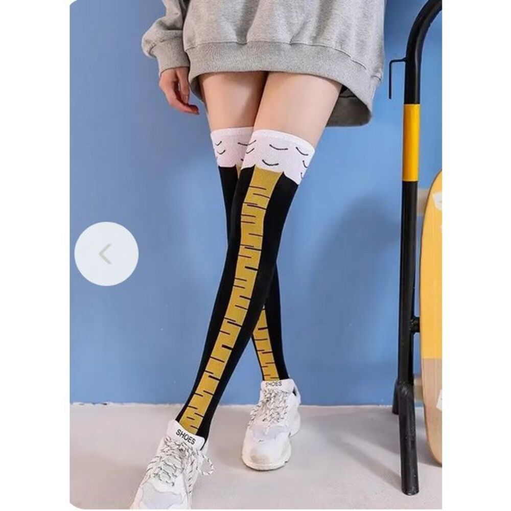 Crazy Funny Chicken Leg Knee High Socks Novelty Warm Girl Stocking US